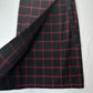 Banana Republic Skirt Women 6 Midi Red Black Plaid Faux Wrap Office Academia NEW