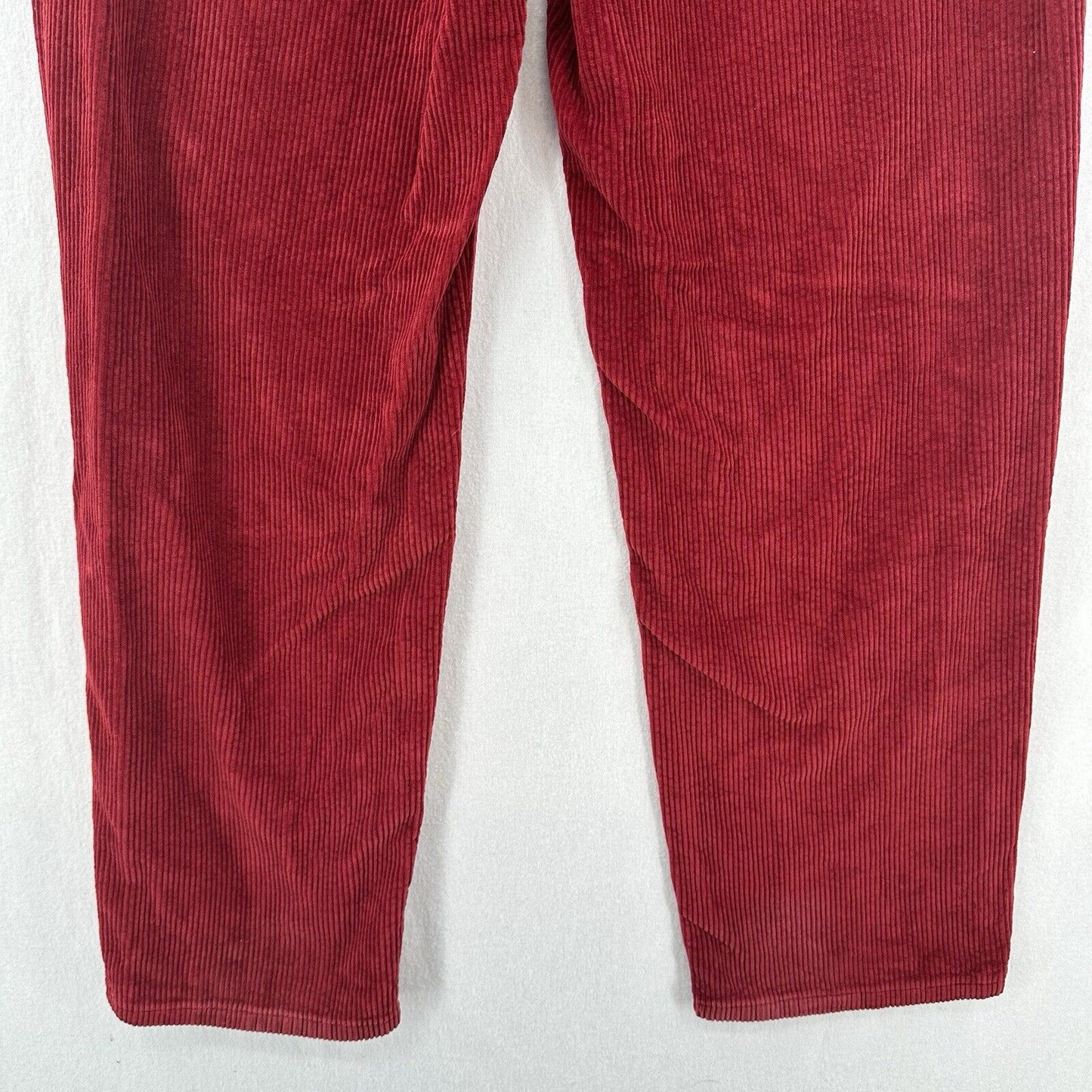 Empyre Jeans Womens Large 12 Corduroy Tori Baggy Straight Red Preppy Skater