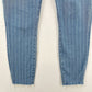 Good American Jeans Women 14 32 Good Legs Crop Skinny Blue Stripes Denim Fray