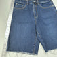 PILCRO Shorts Womens 29 Bermuda High Rise Blue Jean Denim Raw Fray Anthropologie