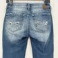 BKE Jeans Womens 26 Stella Skinny Blue Stretch Denim Grunge Distressed *Spot