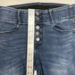 Apt 9 Jeans Womens 8 Capri Tummy Control Blue Stretch Denim Comfort Button Fly