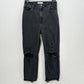 Abercrombie Fitch Jean 30 10 Ankle Straight Ultra High Rise Curve Black Distress