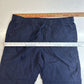 Caslon Linen Crop Pants Womens Sz Large Navy Blue Pull On Pants Pockets