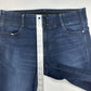 Apt 9 Jeans Womens 14 Petite Ankle Tummy Control Blue Stretch Cuffed Denim EUC