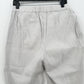 J Jill Pants Women Large Linen White Straight Ankle Coastal Beach Minimalist NEW