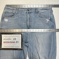 American Eagle Jeans Womens 14 Long Mom High Rise Blue Denim Distressed *Spot