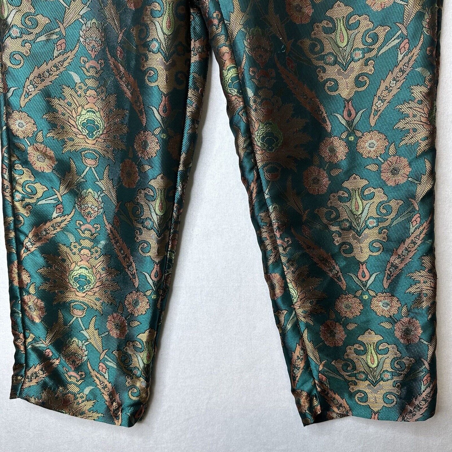 Maeve Pants Small Melyssa Jacquard Straight Ankle Trouser Boho Anthropologie