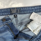 Abercrombie Fitch Harper Lowrise Midi Shorts 27/4 Denim Blue Jean Cuffed Fray