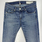 Rag & Bone Crop Sz 24 (28"Waist) Lowrise Stretch Denim Blue Skinny Jeans EUC