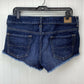 American Eagle Shortie Sz 8 Denim Blue Jean Short Dark Wash Raw Hem 100%Cotton