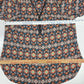 Zac & Rachel Boho Tunic Top Sz 1X Orange Teal Multicolor Pattern Zip Neckline