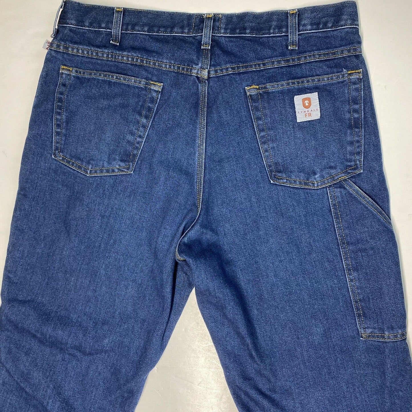 Tyndale Broken-In Relaxed Flame Resistant Utility Jeans Sz 38x30 CAT2 Blue Denim