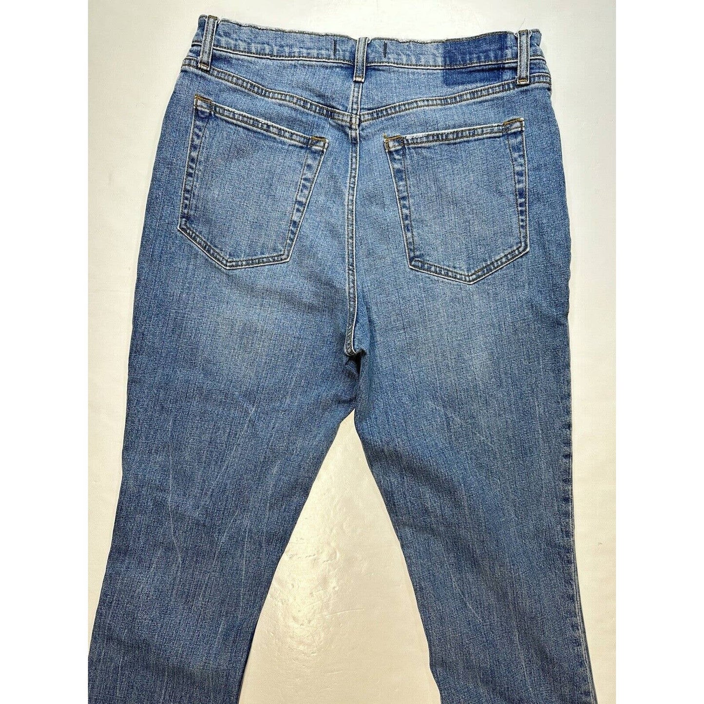 Abercrombie Fitch 90s Slim Straight Ultra High Rise Jeans Sz 32/14 Blue Denim