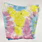 Judy Blue Tie Dye Rainbow Short Sz Small Stretch Denim Raw Hem Fray Colorful NEW