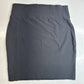 Eileen Fisher Crepe Pencil Skirt Large Dark Gray Pull On Short Stretch Knit USA