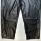 Abercrombie Fitch Ankle Straight Ultra Hi-Rise Faux Leather Pant 35/20 Black EUC