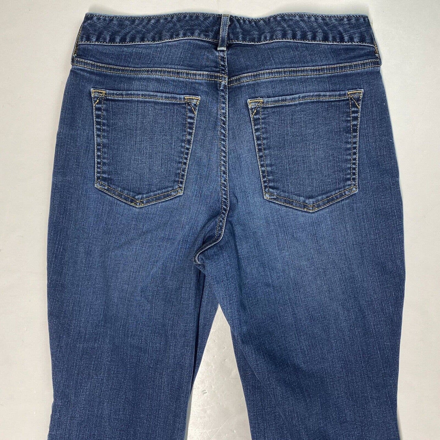 Eddie Bauer Curvy Bootcut Jeans Sz 8 Womens Lowrise Stretch Denim Blue Jeans