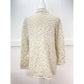 J.Jill Chunky Knit Cardigan Sz Small Beige Wool/Alpaca Blend Open Front Sweater