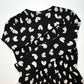 Anthropologie Maeve Banet Smocked Heart Dress Womens Small Black Lined Sheer