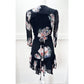 AllSaints Jade Violy Wrap Dress Women Medium Multicolor Floral Sheer Guaze Mini