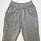 Anthropologie Melora Silver Metallic Jogger Sz Large Pull On Casual Pant Elastic