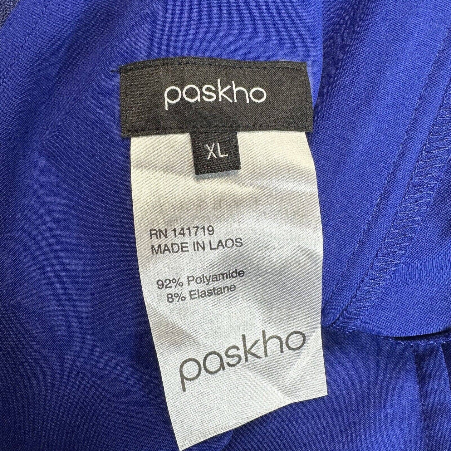 Paskho Sanctuary Cropped Pleated Stretch Tech Travel Pants Womens XL Blue NEW