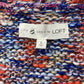 Lou & Grey Loft Chunky Knit Wool Blend Sweater Sz Large Colorful Space Dye Tunic