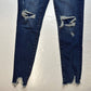 American Eagle Curvy Highest Rise Jegging 10 Next Level Stretch Denim Patches