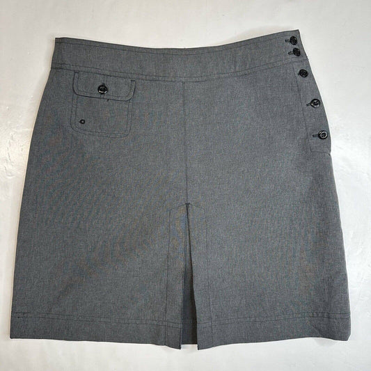 Lole Skort Womens Sz 4 Gray Polyester Casual Button Side Skirt/Shorts