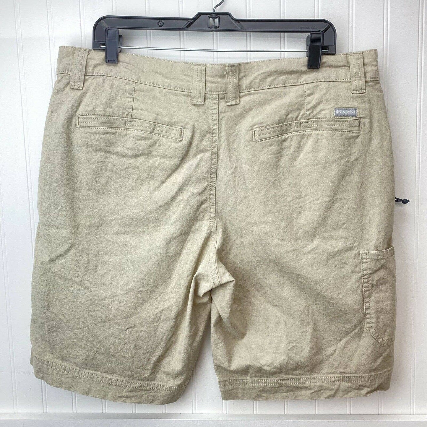 Columbia Utility Shorts Sz 36W Mens Regular Fit Beige Casual Hiking 20" Long