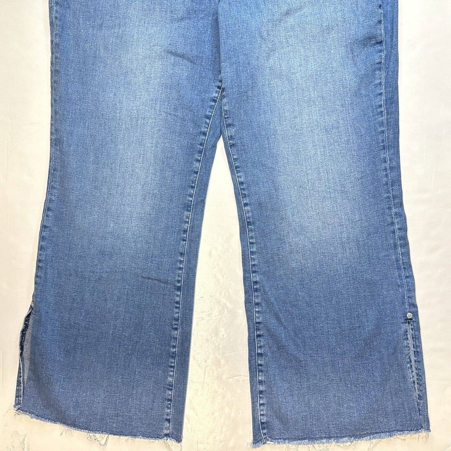 Pilcro Letterpress High Rise Skinny Bootcut Jeans 22W Denim Fray Anthropologie