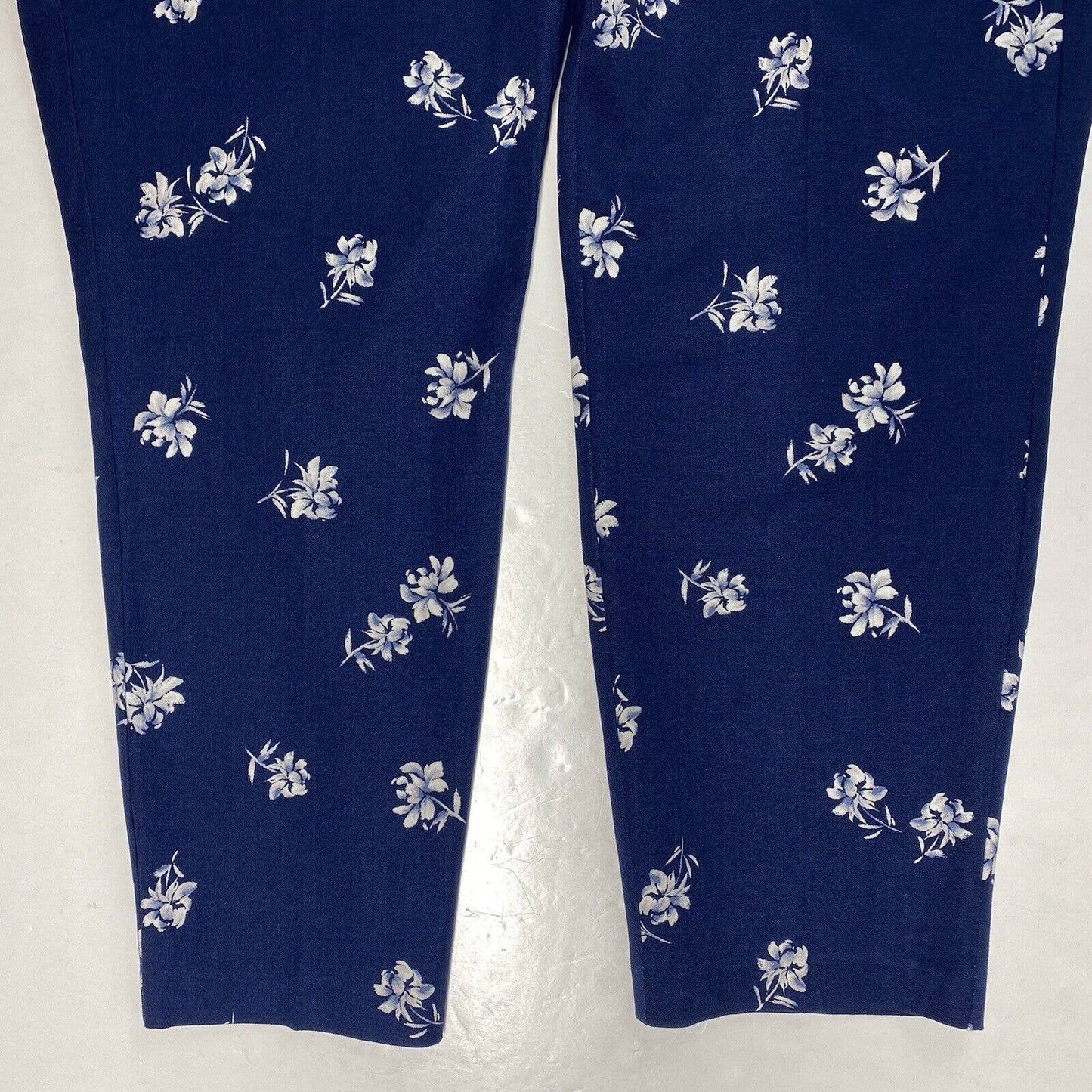 Lane Bryant The Allie Skinny Ankle Pants 18 Reg Navy Blue Floral Plus Size NEW