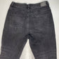 American Eagle Mom Jean Sz 6 Short High Rise Black Denim Crop Distressed Holes