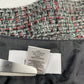 Ann Taylor Loft Mini Skirt Sz 6 Womens Gray Red Textured Lined Short w/Side Zip