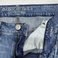 American Eagle Shortie Sz 8 Stretch Denim Jean Shorts Light Wash Raw Hem Jewels