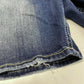 Silver Suki Mid Shorts Sz 27 (28"Waist) Stretch Denim Jean Dark Wash Distress