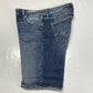 Silver Elyse Bermuda Shorts Sz 30 (34" Waist) Curvy Denim Blue Jean Distress EUC