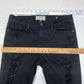 Frame Le Skinny Sz 28 Midrise Stretch Denim Black Jeans Distress Holes Destroyed