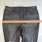 Maurices High Rise Skinny Jean Women L/12 Stretch Gray Denim Button Fly Distress