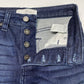 Kancan Skinny Ankle Sz 5/26 Stretch Denim Jeans Button Fly Dark Distressed Holes