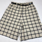 Vintage New Attitude Russ Togs Plaid Shorts Womens 14 Beige USA Union Made