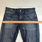 Uniqlo Straight Leg Jeans Mens 31 Denim Blue Jean Dark Wash Distressed