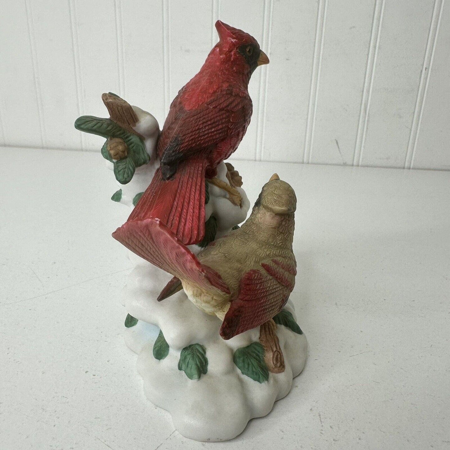 Home Interiors & Gifts Porcelain "CARDINAL GATHERING" Bird Figurine - 51016-98