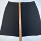 J Jill Ponte Pencil Skirt Sz Large Black Pull On Stretch Knit Back Slit