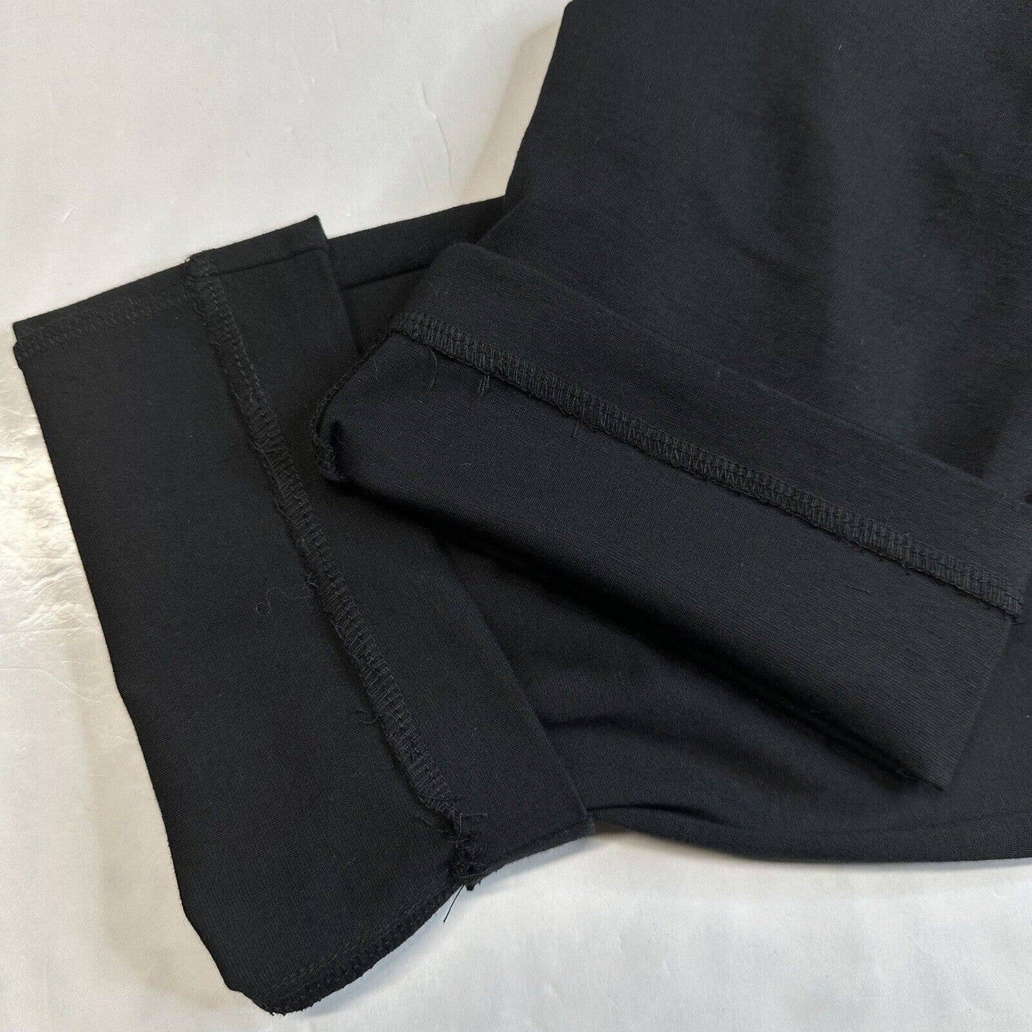 Eileen Fisher Crepe Cropped Pants Womens Medium Black Stretch Pull On Hemmed