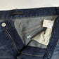 Uniqlo Straight Leg Jeans Mens 31 Denim Blue Jean Dark Wash Distressed