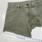 American Eagle Hi-Rise Shortie Sz 8 Super Super Stretch Green Denim Short RawHem