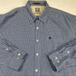 Timberland Plaid Button Up Shirt Sz XL Mens Casual Blue Long Sleeve Top XLarge