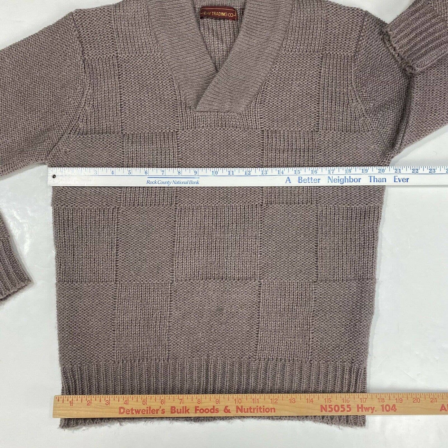 Bay Trading Wool Blend Sweater Sz Large Women Tan Brown Pullover Long Sleeve Top